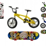 Prstové bmx kolo a skateboard – šroubovací mini sada 10 cm