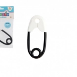 Dětské chrastítko ve tvaru špendlíku plastové bíločerné