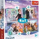 Frozen Puzzle 4v1 (12, 15, 20, 24 dílků) - Nádherný svět
