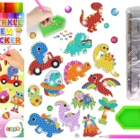 Diamantová Mozaika Samolepky Dinosauři