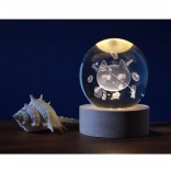 křišťálová lampička koule kočka 6 cm