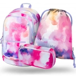 Školní set Baagl Core Painting: batoh, penál a sáček