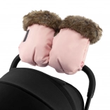 Rukavice ke kočárku MoMi Sildi – růžové