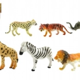 safari zvířátka ZOO 6 ks plastové figurky 10 cm v sáčku
