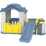 Dětský zahradní domeček 5v1 se skluzavkou a košíkovou