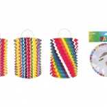 Papírový lampion duhový válec 16 cm
