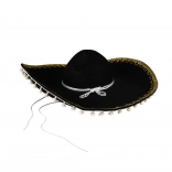 Mexické sombréro černé pro dospělé