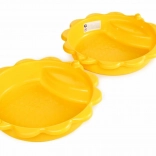 Plastové pískoviště Slunečnice s víkem – žluté