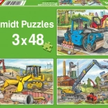 Puzzle SCHMIDT na staveništi 3×48 dílků