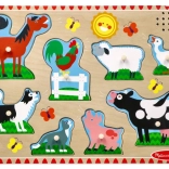 Dřevěné puzzle - Zvířata z farmy