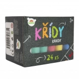Barevné chodníkové křídy 24 ks v krabičce