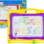 Magnetická kreslící tabulka mořská se 3 razítky a barevným pozadím