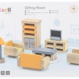 Dřevěný nábytek do domečku pro panenky PolarB od Viga