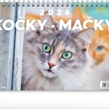 Stolní kalendář Kočky CZ/SK 2026