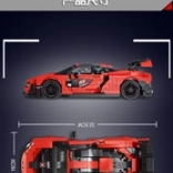 Stavebnice sportovní auto oranžové 1372 ks