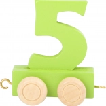 Vagónek dřevěné vláčkodráhy - Číslice 5