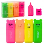 Sada mini zvýrazňovačů Medvídci v plastovém pouzdře, 5 ks