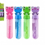 Bublifuk Žába 13 cm – 4 barvy, dětský bublifuk s roztomilým víčkem