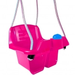 Kbelíková houpačka pro děti růžová