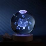 křišťálová lampa koule kočka 10 cm 1,5 w