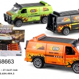 Kovový policejní dodávkový model 1:32 s funkcí zpětného chodu