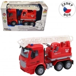 Hasičské auto s plošinou na setrvačník 16 cm