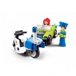 Sluban Metropolis Převlečený bandita v autě a policista na motorce