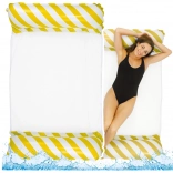 Nafukovací vodní houpací síť bílá-žlutá 120x70cm