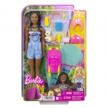 Barbie Brooklyn kempingový set s doplňky a štěňátkem