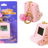 Elektronická hra Tetris kapesní přívěsek růžová