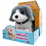 Interaktivní plyšový pejsek Punťa – šedobílý