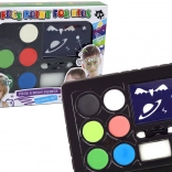 Dětská sada na malování na obličej se šablonami, 6 barev