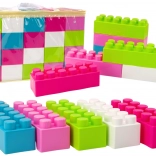 Velké podlouhlé stavební kostky v tašce, barevné, 20 dílů