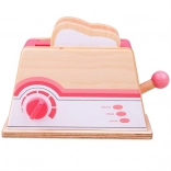 Dřevěný růžový toaster Bigjigs Toys