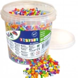 Playbox zažehlovací korálky v kbelíku, pruhované – 5000 ks