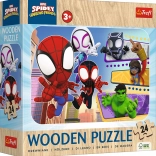 Dřevěné puzzle Spidey a jeho úžasní přátelé 24 dílků