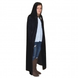 Černý plášť s kapucí 130 cm