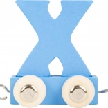 Dřevěný vláček – barevná abeceda, písmeno X small foot