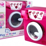 dětská pračka na baterie s efekty, růžová