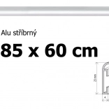 Hliníkový rám na puzzle 85 × 60 cm – stříbrný