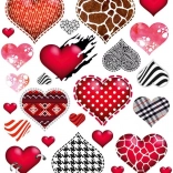 Malý arch srdíčkových nažehlovaček