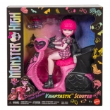 Monster High Draculaura s vampýrským skútrem a netopýrem