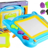 Velká magnetická kreslicí tabule 2 v 1 se stempelky a mini tabulkou