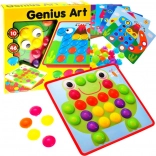 Kreativní mozaika s barevnými kolíčky pro děti