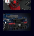 Stavebnice sportovní auto černé 404 dílků