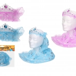 Karnevalní čelenka se závojem – mix barev