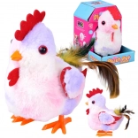 Interaktivní chodící slepička Grażyna – kokrhá a mává křídly