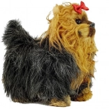 Interaktivní plyšový pejsek york – hýbe se a štěká, hnědo‑černý