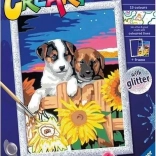 Malování podle čísel CreArt Sunset Paw-Fection