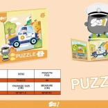 Magnetické puzzle vozidla s knížkou